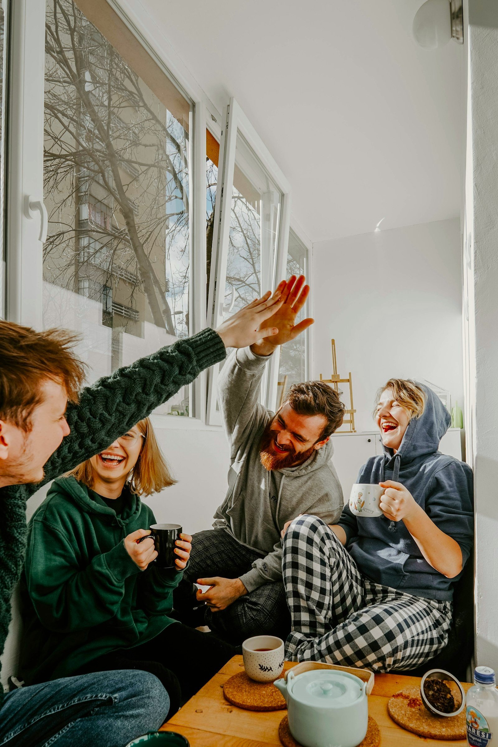 People meeting together in a living room